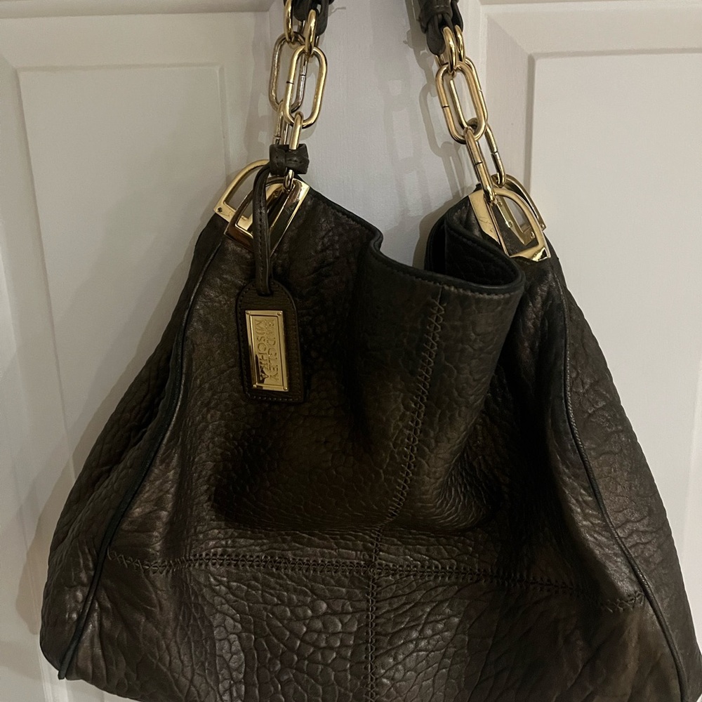 Elegant Bronze Leather Women's Bag